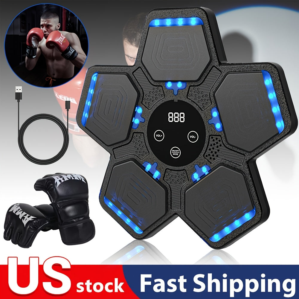 2025 Smart Wireless Music Boxing Machine with LED Display & Gloves