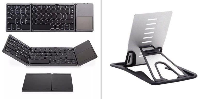 2 in 1 Wireless Foldable Mini Keyboard