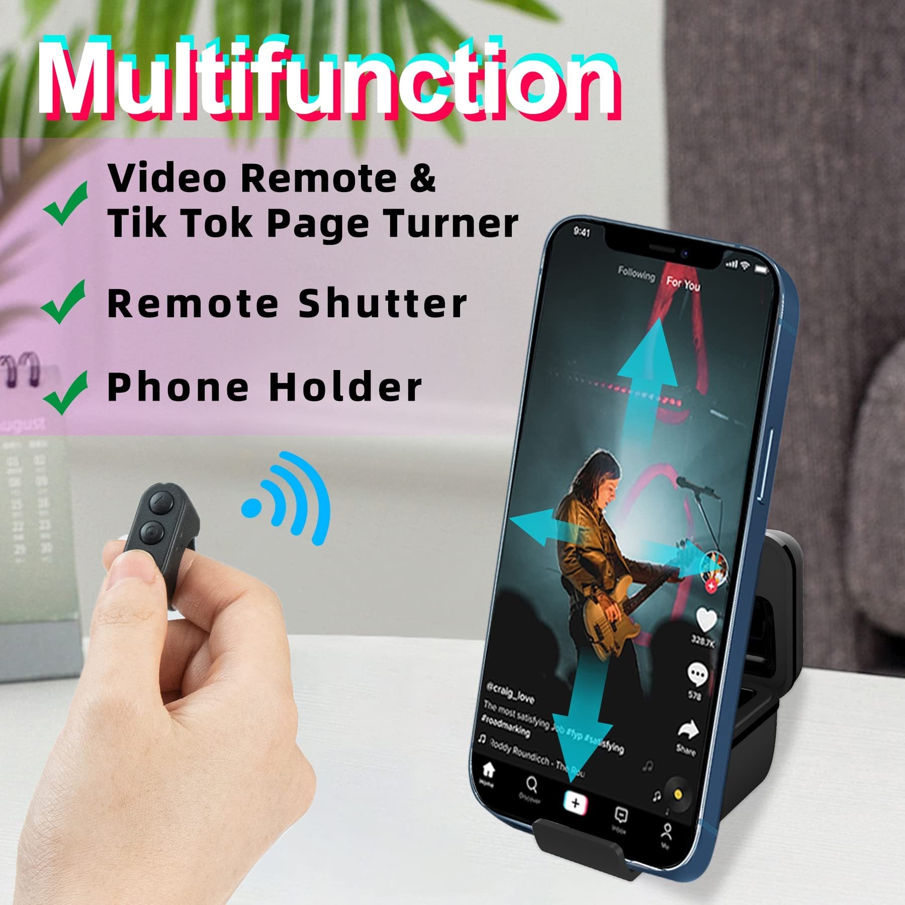 New Bluetooth Fingertip Tiktok Video Controller