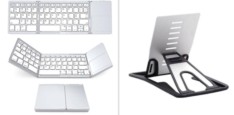 2 in 1 Wireless Foldable Mini Keyboard