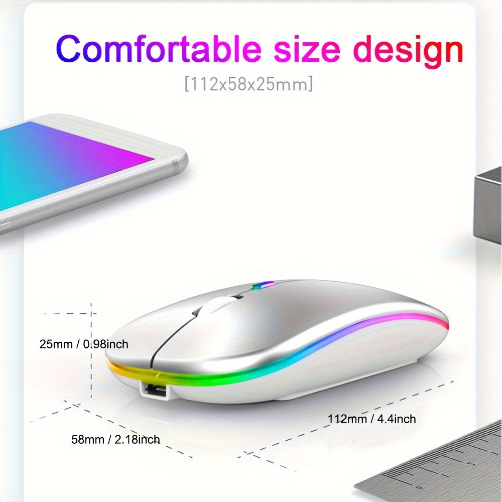 Rechargeable Wireless Ergonomic RGB Mouse