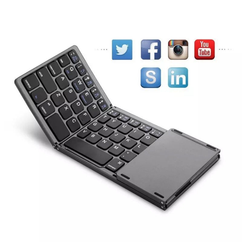 2 in 1 Wireless Foldable Mini Keyboard