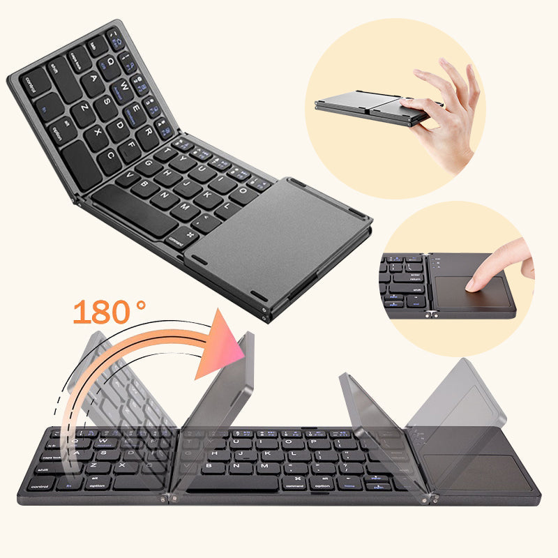 2 in 1 Wireless Foldable Mini Keyboard