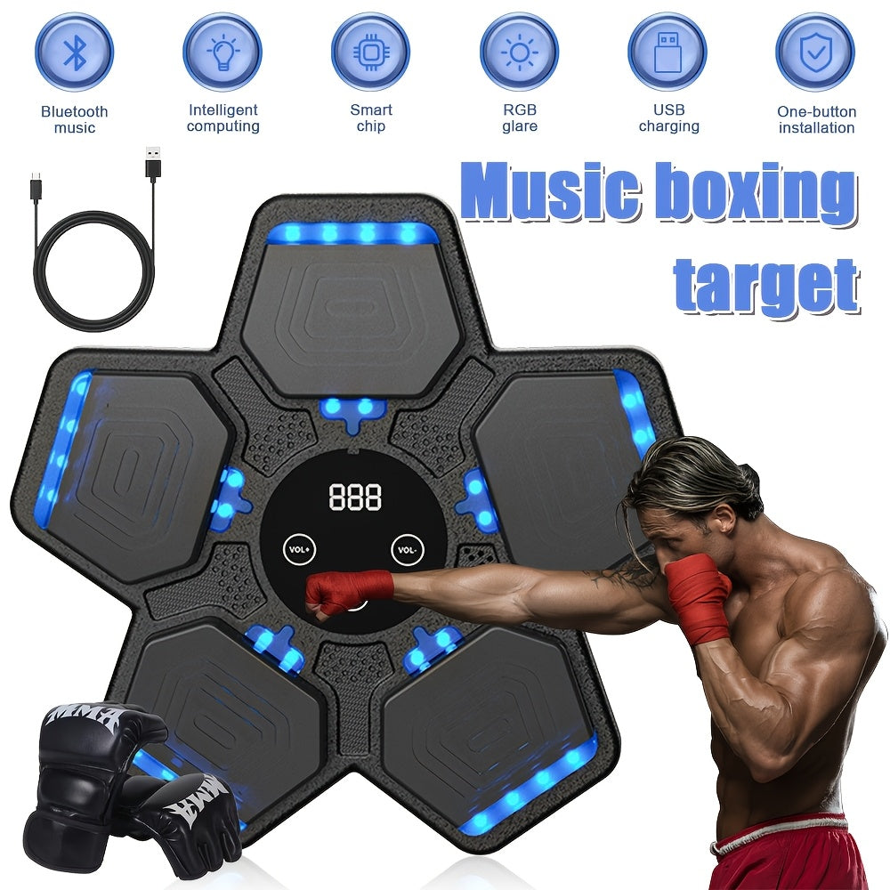 2025 Smart Wireless Music Boxing Machine with LED Display & Gloves