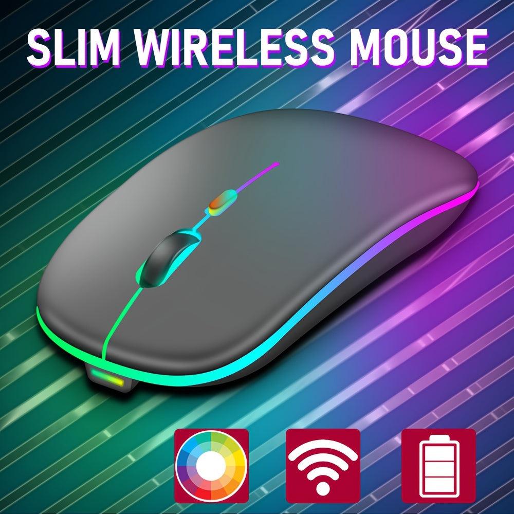 Rechargeable Wireless Ergonomic RGB Mouse