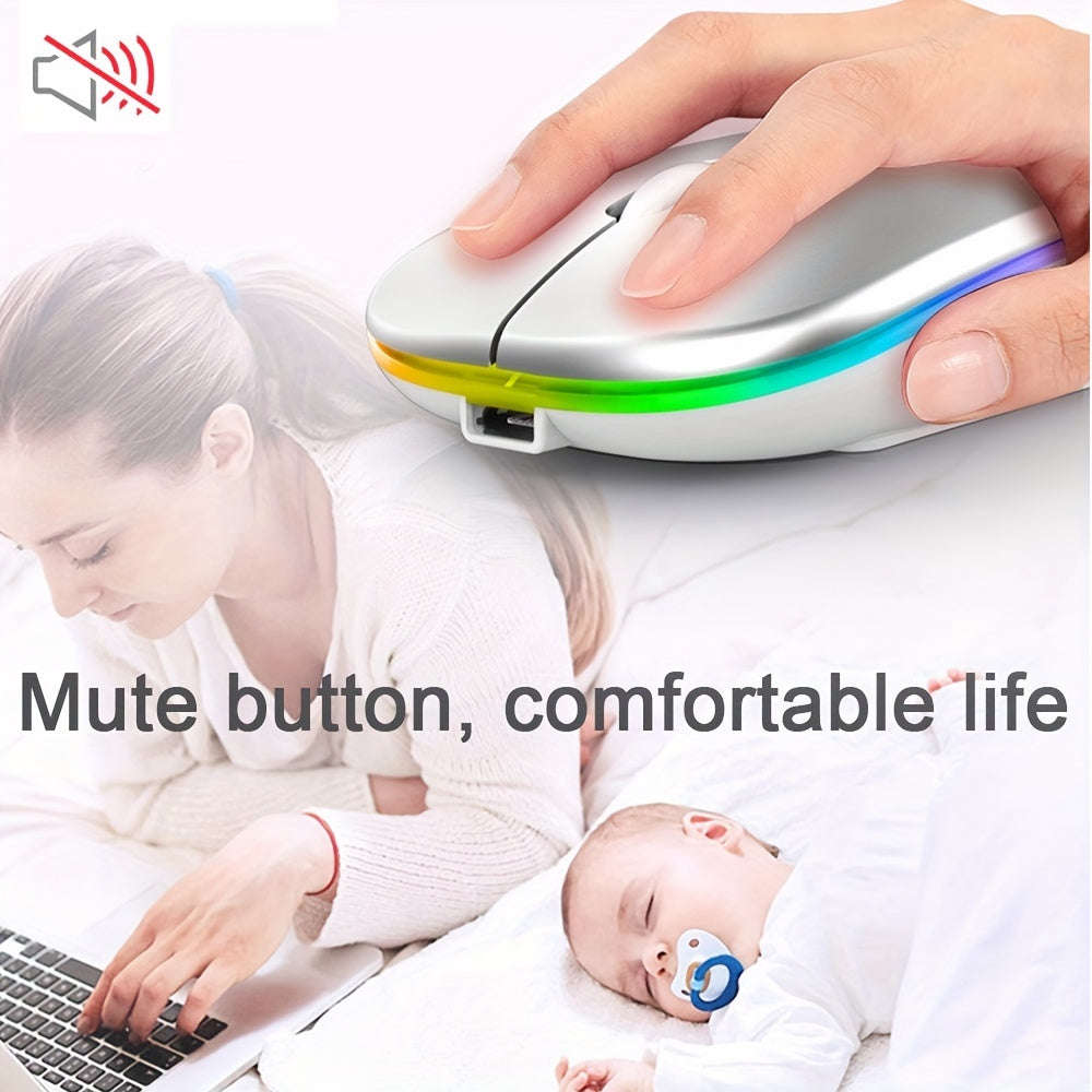 Rechargeable Wireless Ergonomic RGB Mouse