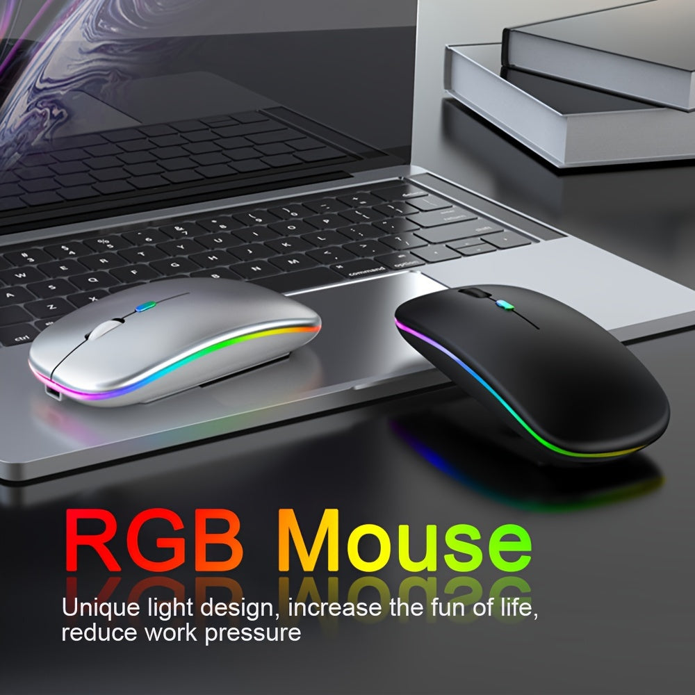 Rechargeable Wireless Ergonomic RGB Mouse