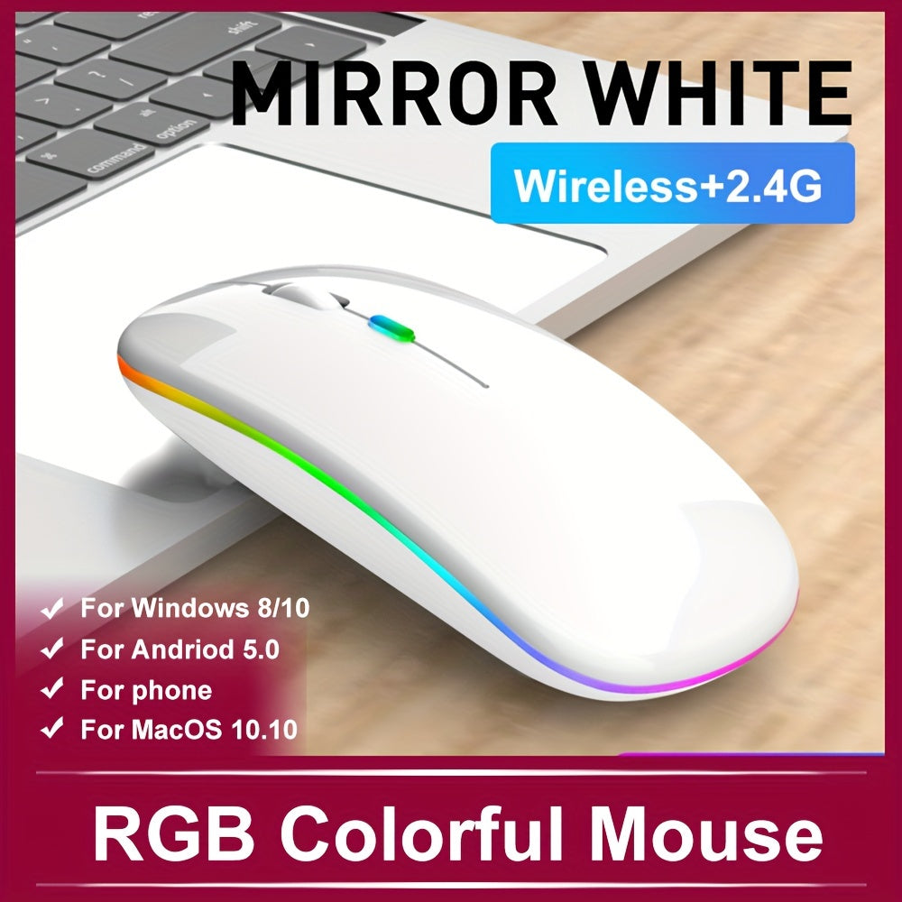 Rechargeable Wireless Ergonomic RGB Mouse